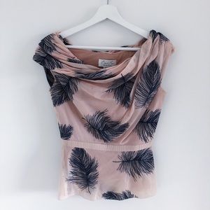 Byron Lars Beauty Mark Feather Top Anthropologie